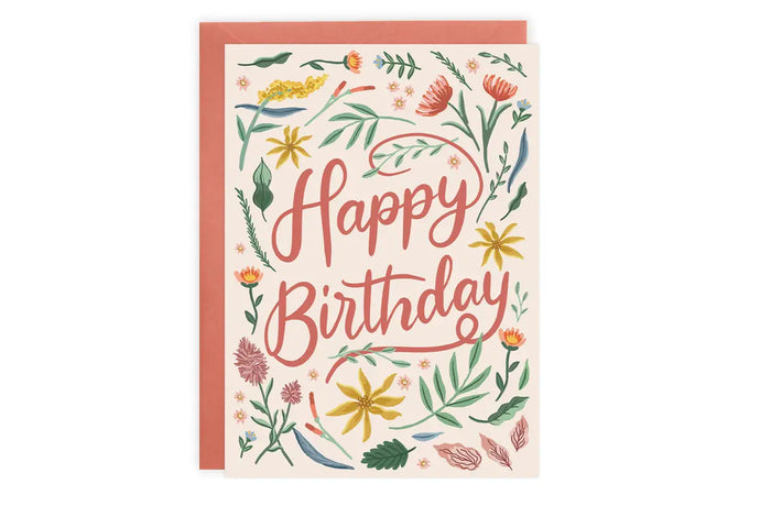 CARD-floral birthday